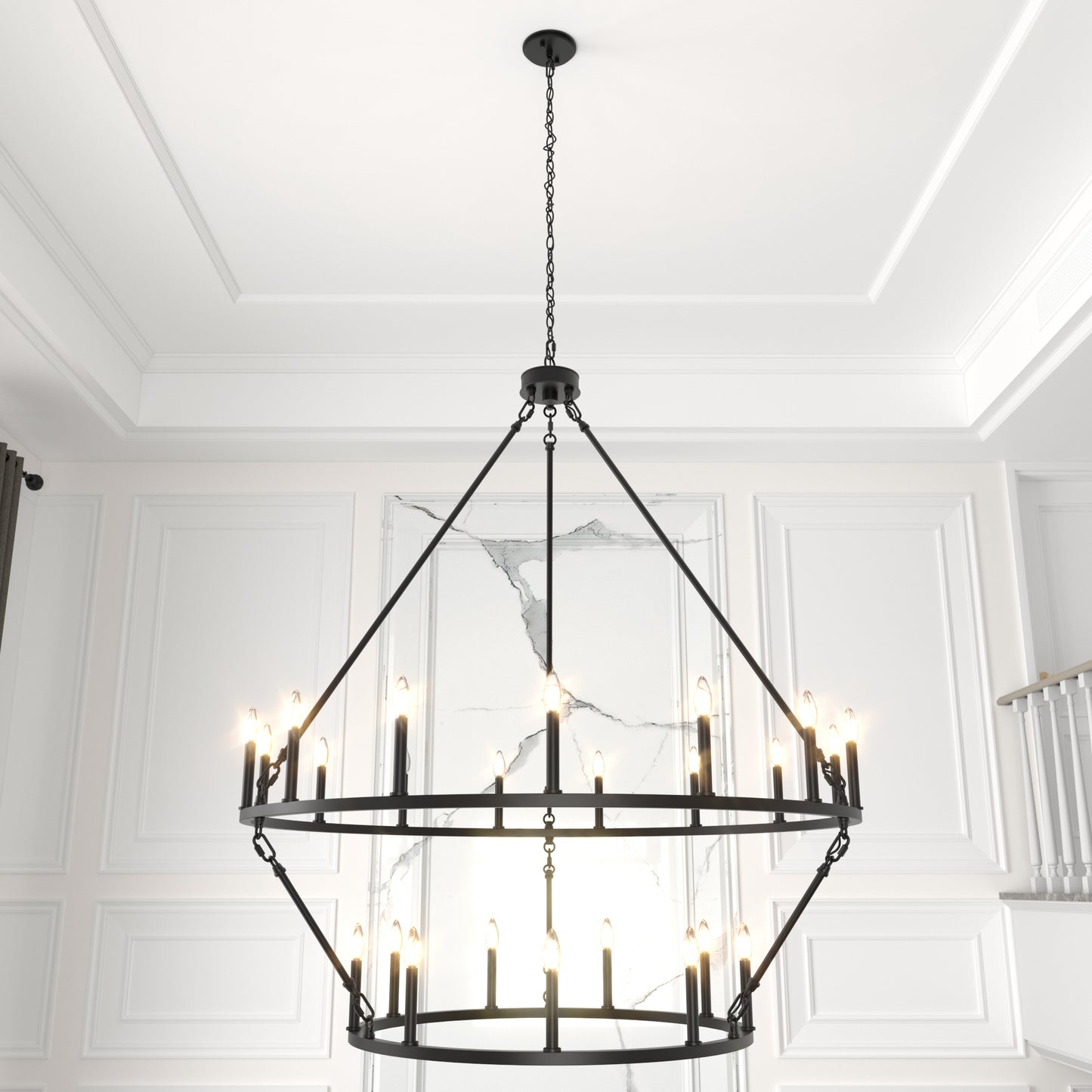24 light wagon wheel chandelier (3) by ACROMA