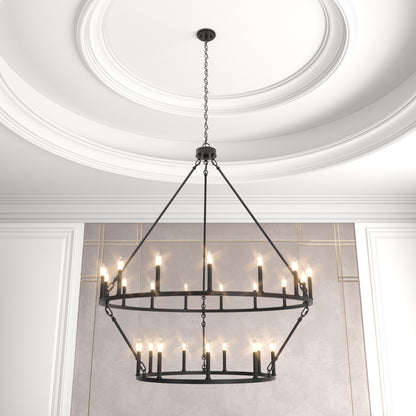 24 light wagon wheel chandelier (9) by ACROMA