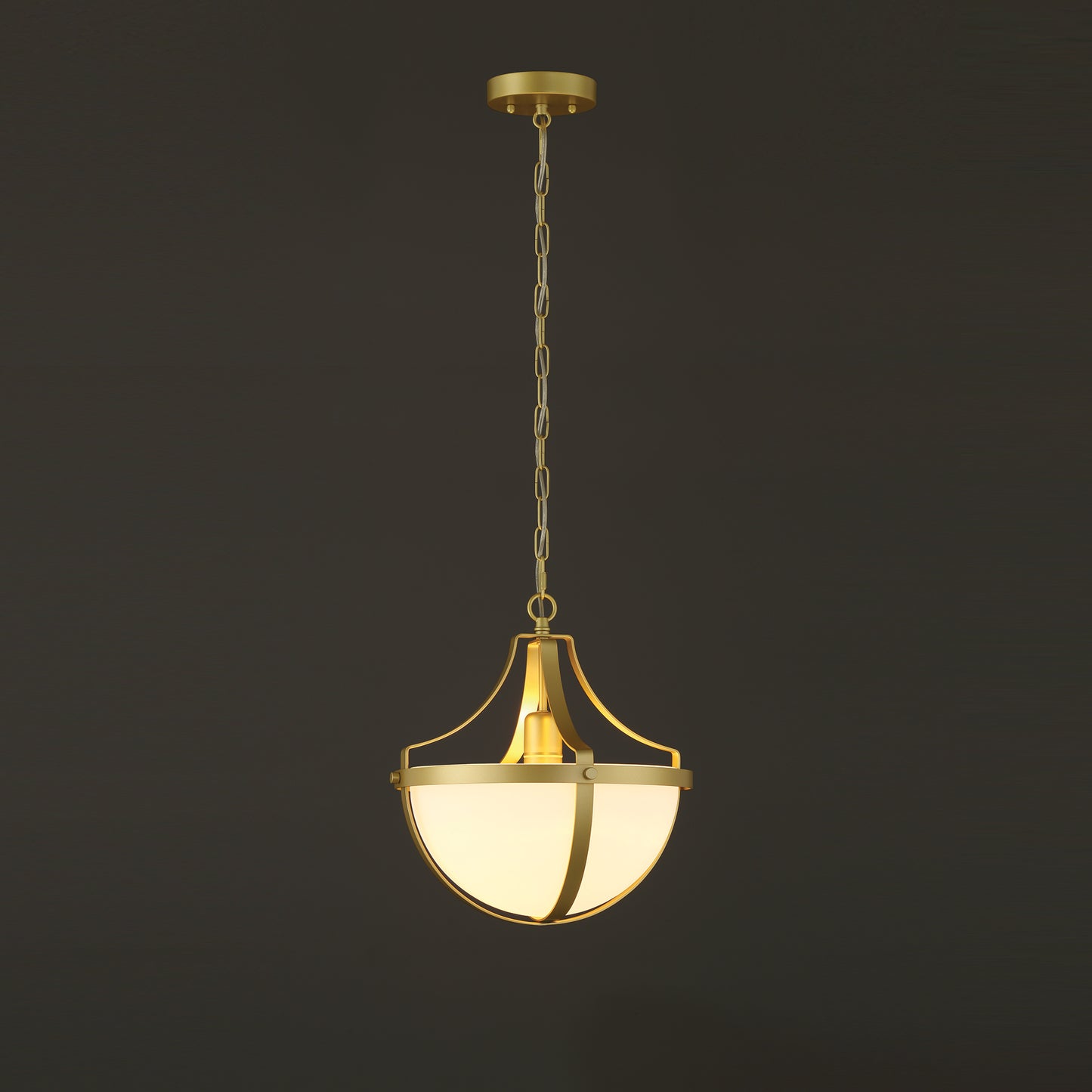 1 light semi gold sphere pendant (7) by ACROMA
