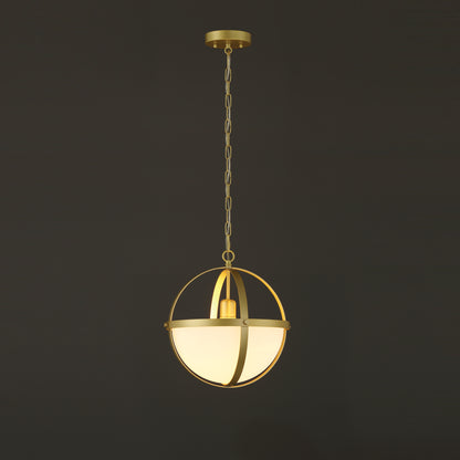 1-Light Gold Sphere Pendant
