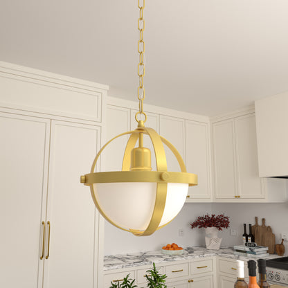 1 light gold sphere pendant (3) by ACROMA
