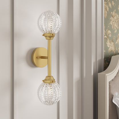 2 light gold glass wall sconce (4) by ACROMA
