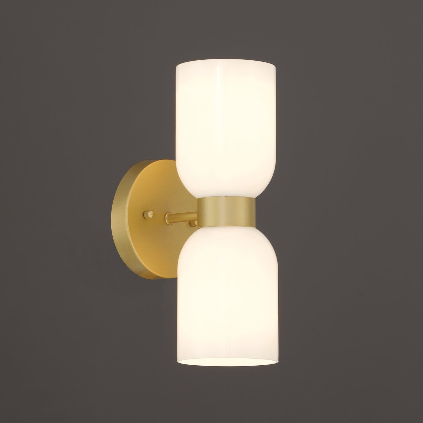 2 light milky glass wall sconce (9) by ACROMA