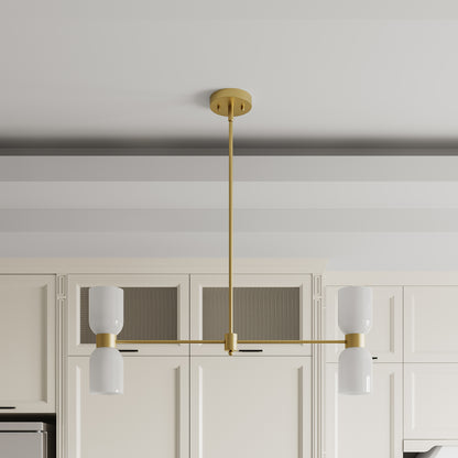 4 light modern linear chandelier (4) by ACROMA