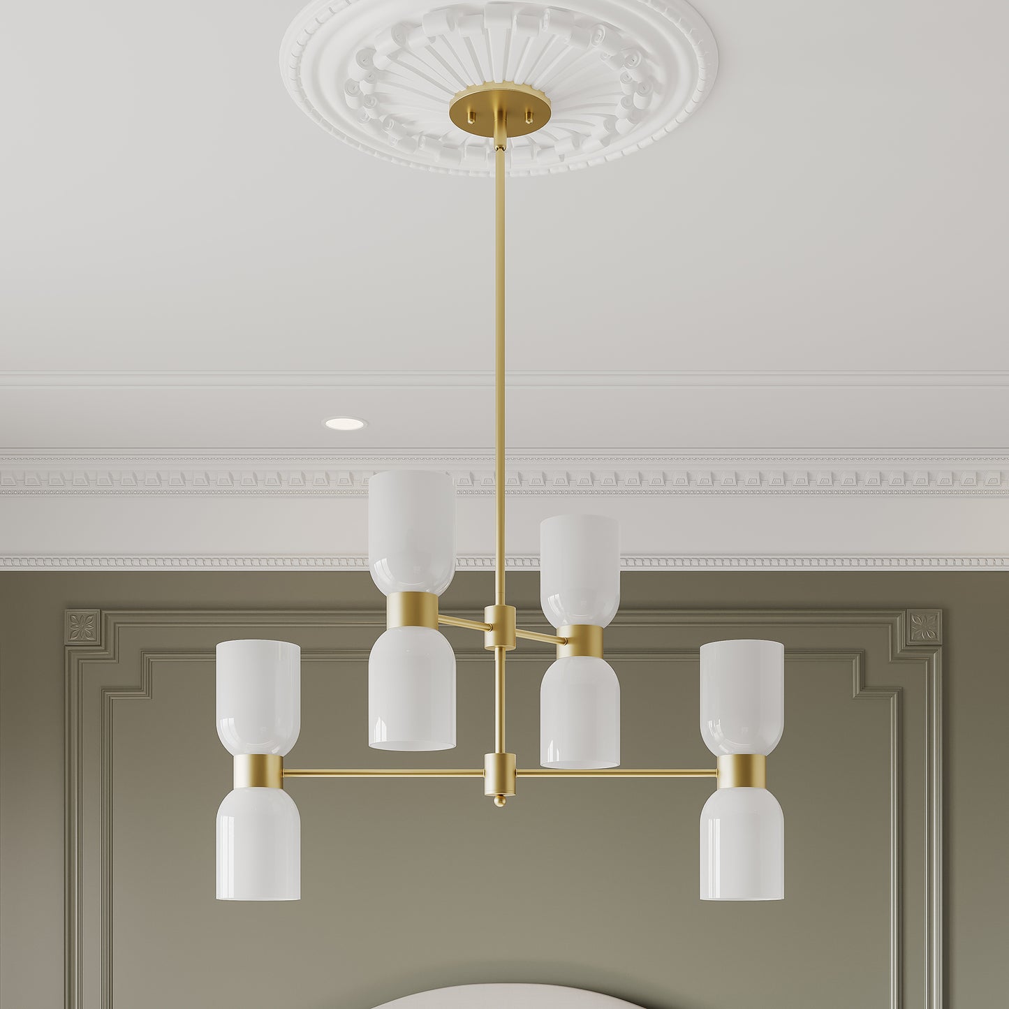 8 light modern linear chandelier (3) by ACROMA