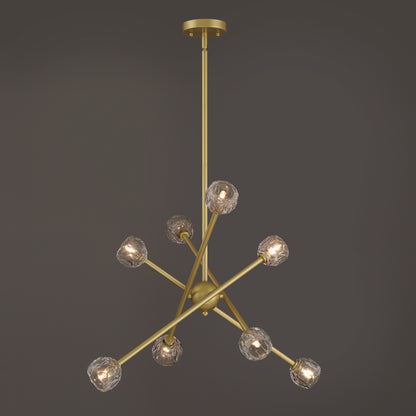 8 light sputnik glass chandelier (9) by ACROMA