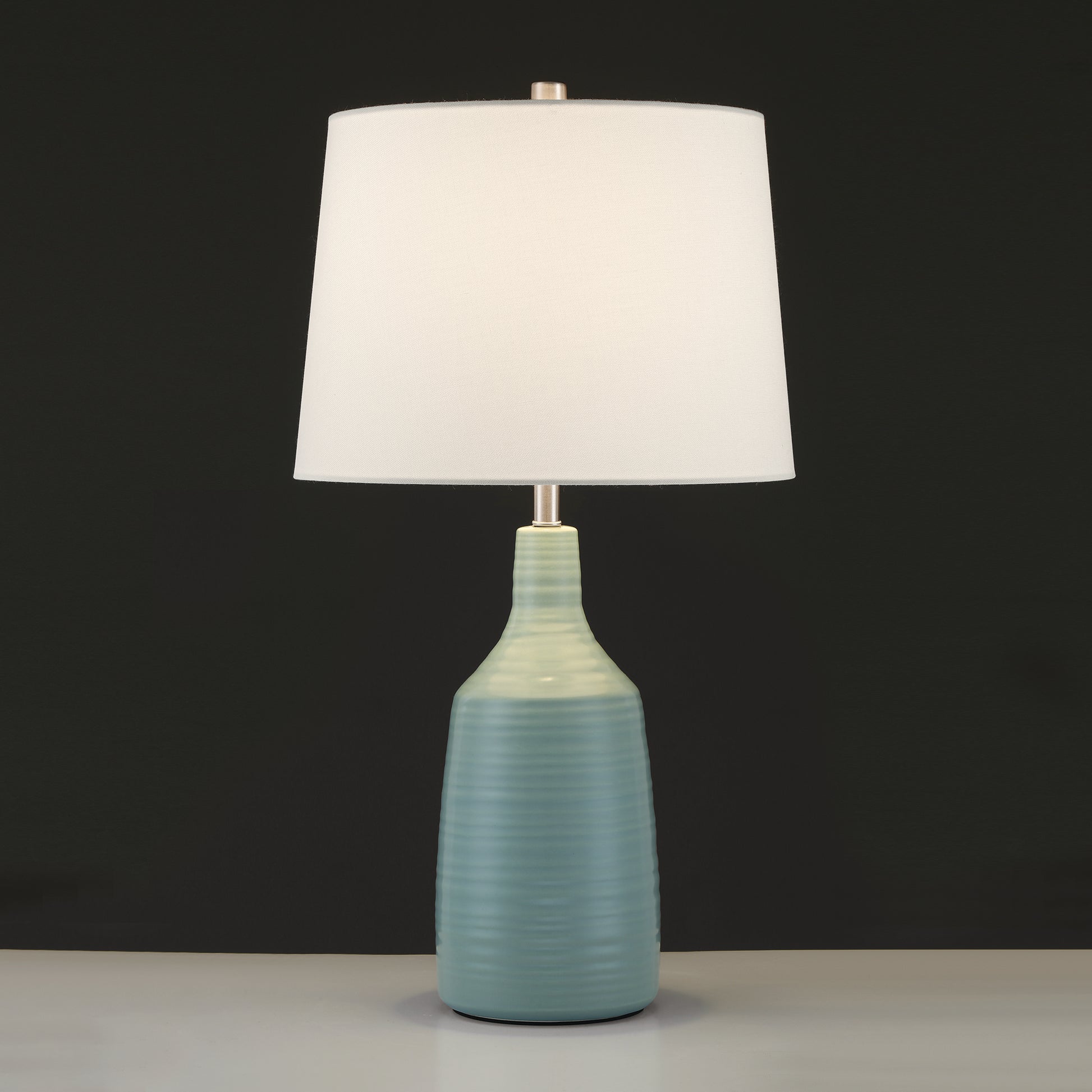 1 light cyan ceramic table lamp set of 2 (5) by ACROMA