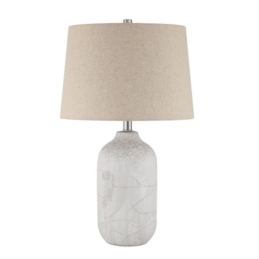 1 light linen ceramic table lamp set of 2 (1) by ACROMA