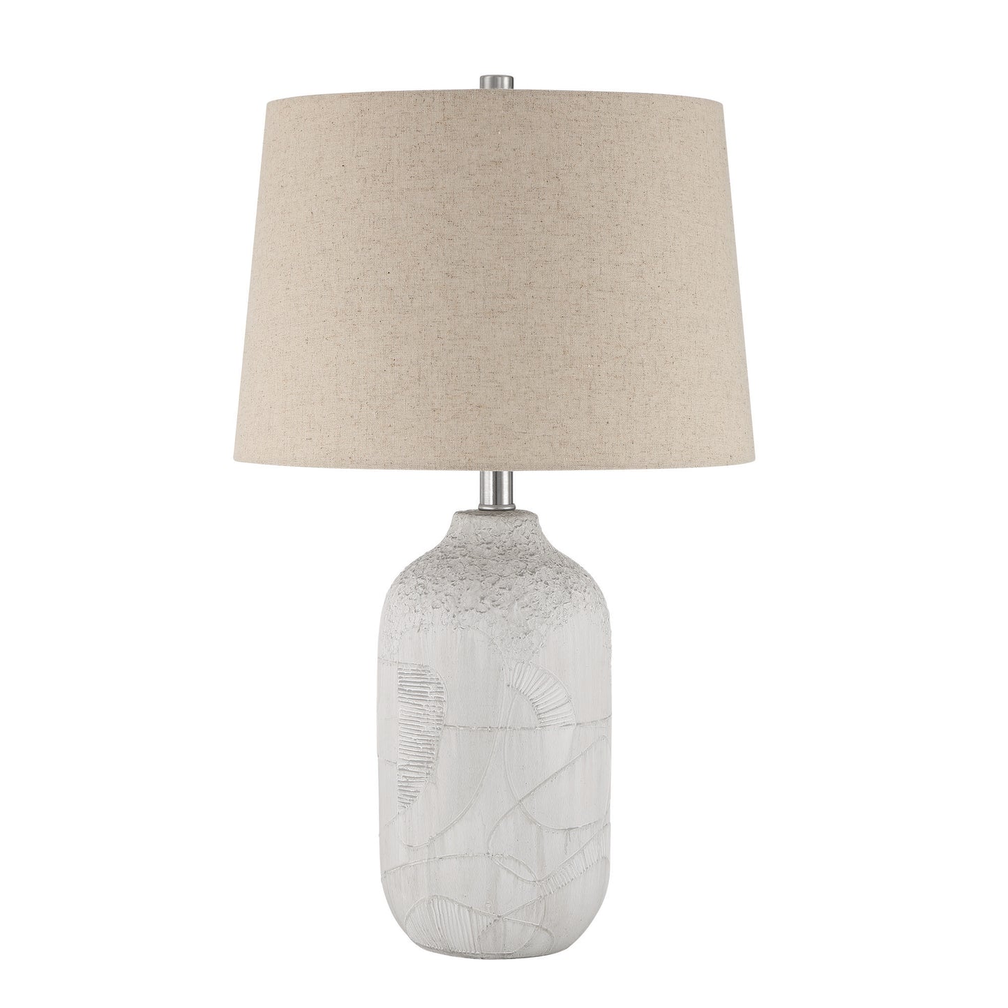 1 light linen ceramic table lamp set of 2 (1) by ACROMA