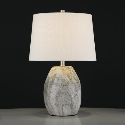 1 light marble ceramic table lamp set of 2 (2) by ACROMA