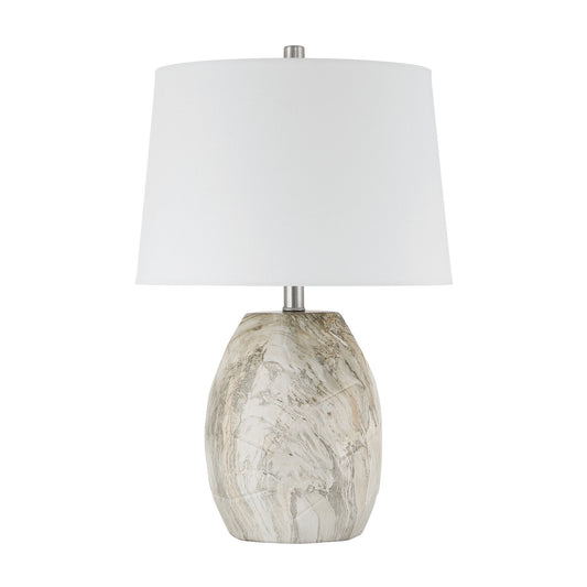 1 light marble ceramic table lamp set of 2 (1) by ACROMA