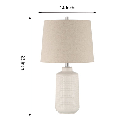 1-Light Beige Table Lamp (Set of 2)