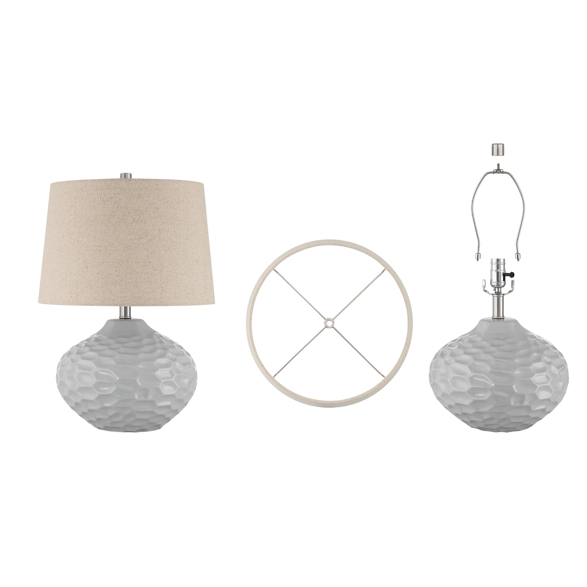 1 light gray table lamp set of 2 (3) by ACROMA