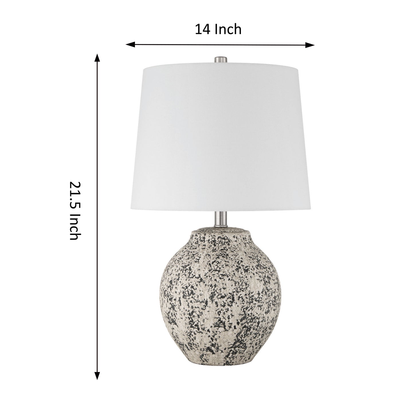 1-Light Raised Design Table Lamp (Set of 2)