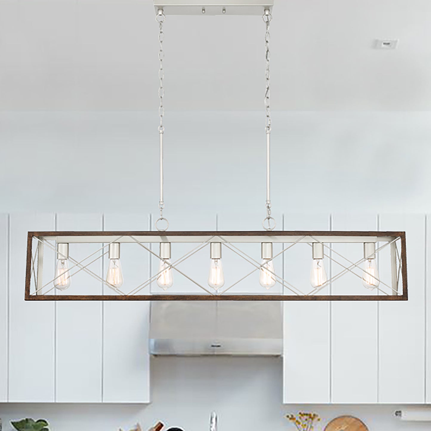 Alodie 7-Light Linear Rectangle Pendant UL Listed