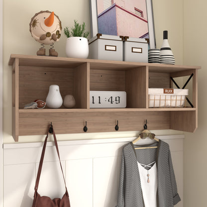 3-Cabinet Wide Wall Mounted Coat Rack