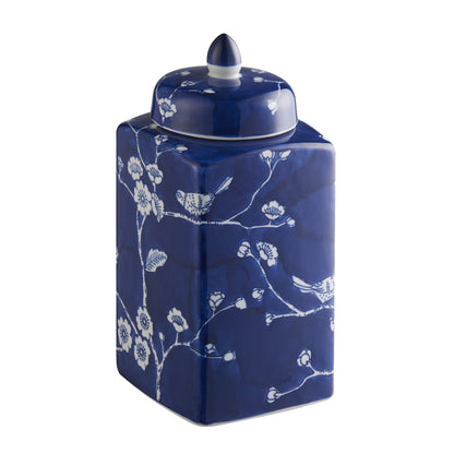 Handmade Blue Ceramic Ginger Jar / Table Vase