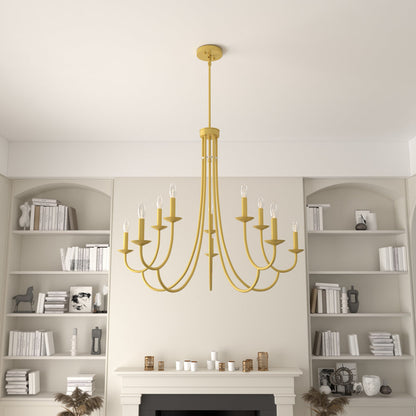 10-Light Candle Style Classic Chandelier UL Listed