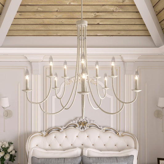 10-Light Candle Style Classic Chandelier