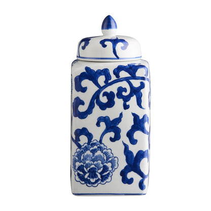 handmade blue ceramic ginger jar table vase (18) by ACROMA