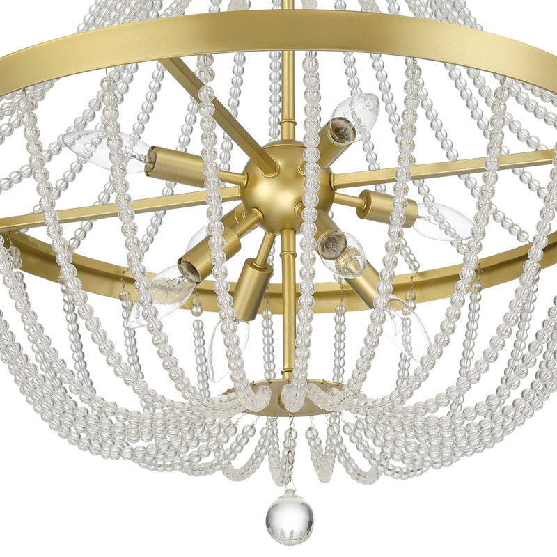 32208 | 8 - Light Brass Glitter Sputnik Pendant by ACROMA™  UL