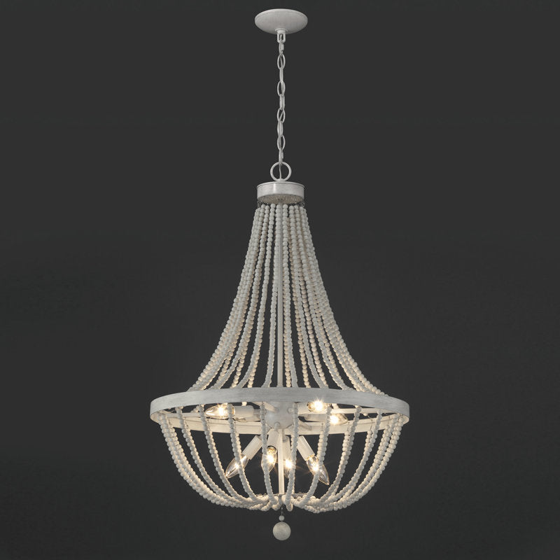 8 light wood empire chandelier (9) by ACROMA