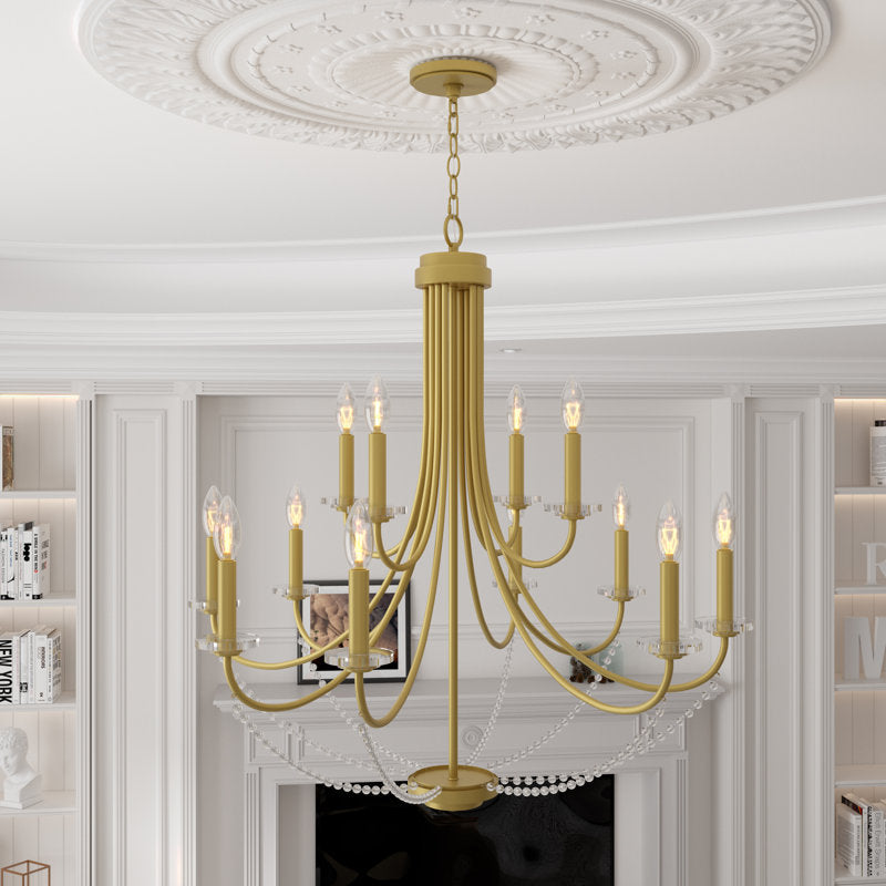 12 light candle style tiered chandelier (4) by ACROMA