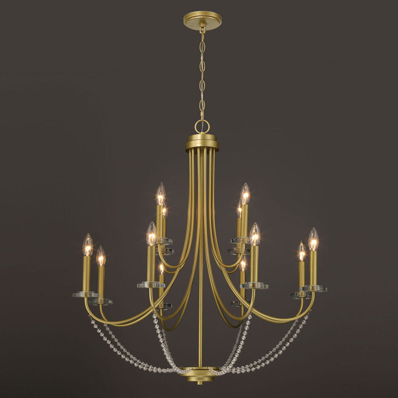 12 light candle style tiered chandelier (8) by ACROMA