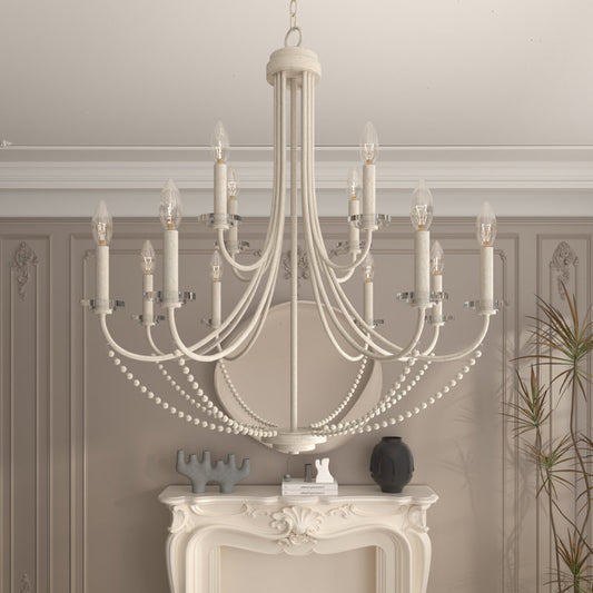 12-Light Classic Traditional Candle Chandelier