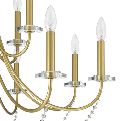 12 light candle style tiered chandelier (7) by ACROMA