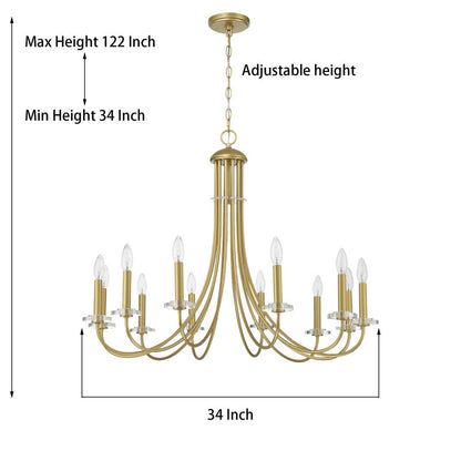 12 light empire gold chandelier (8) by ACROMA
