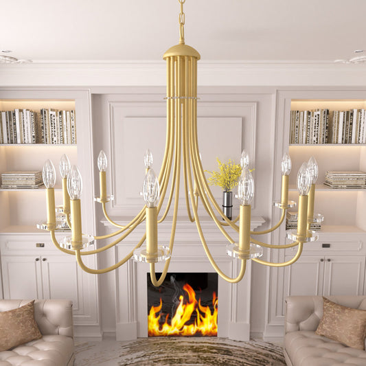 12 light empire gold chandelier (1) by ACROMA