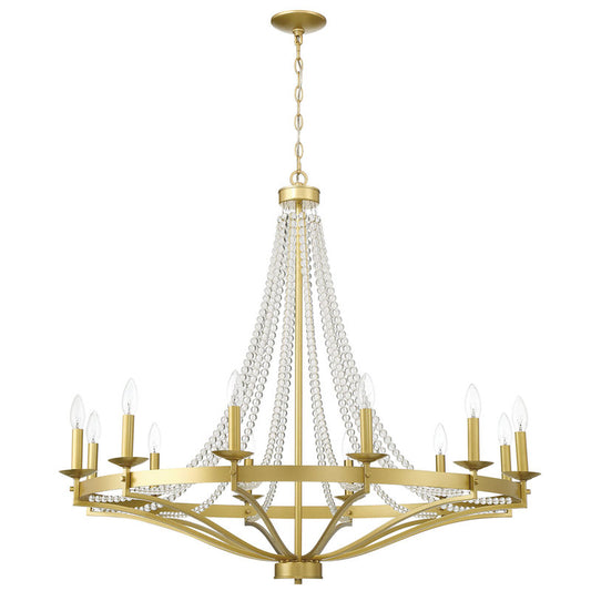 12 light crystal wagon wheel chandelier (4) by ACROMA