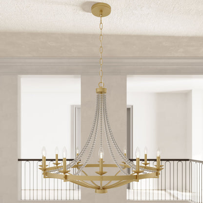 30412 | 12 - Light Dimmable Wagon Wheel Chandelier by ACROMA™  UL