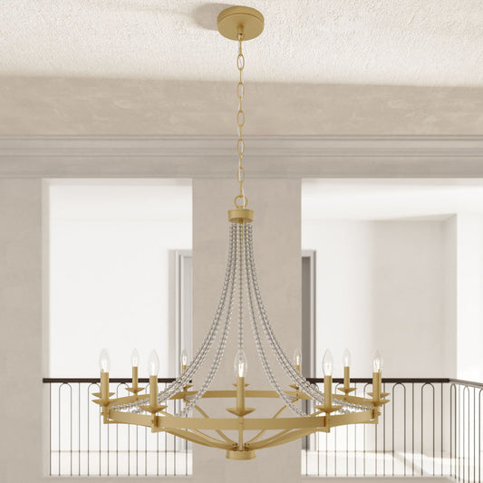 12 light crystal wagon wheel chandelier (1) by ACROMA