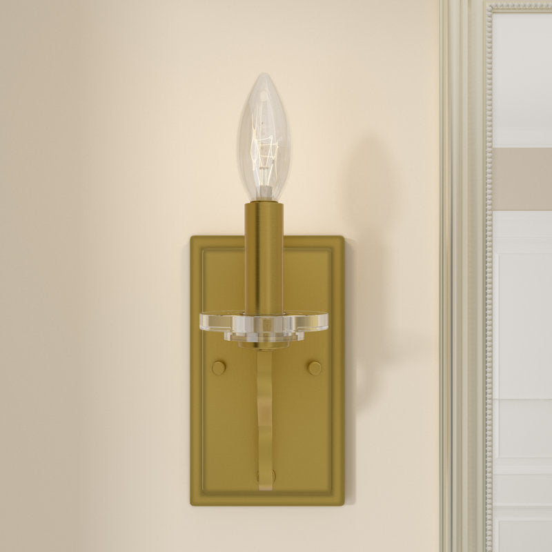 1 light candle gold wall sconce (2) by ACROMA