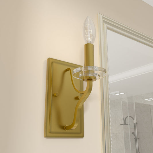 1 light candle gold wall sconce (1) by ACROMA