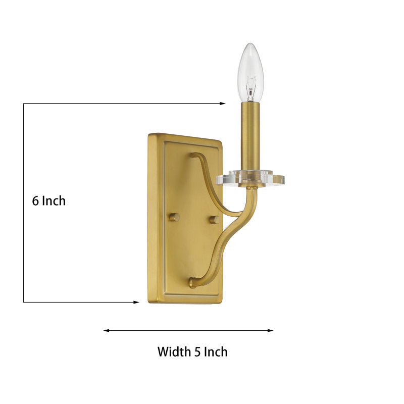 1 light candle gold wall sconce (6) by ACROMA
