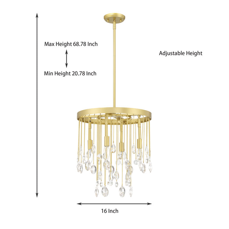 35324 | 4 - Light Dimmable Empire Chandelier by ACROMA™ UL
