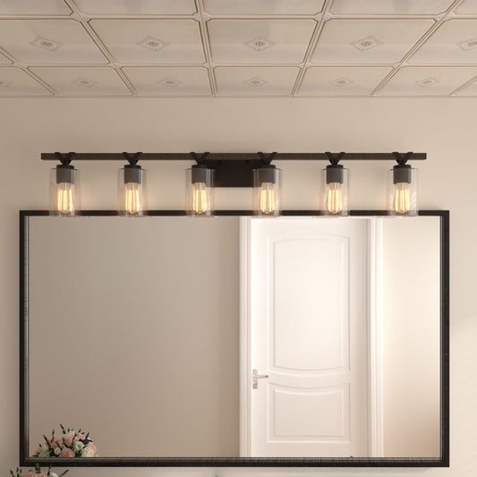 6 light glass bathroom vanity light (1) by ACROMA