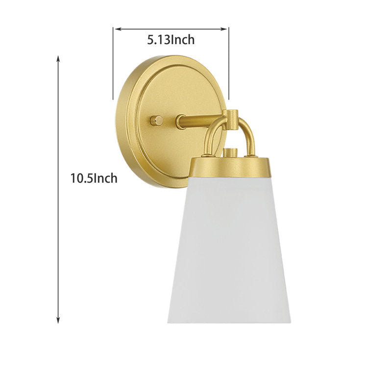 1 light steel gold wall sconce (9) by ACROMA