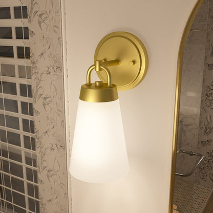 1 light steel gold wall sconce (2) by ACROMA