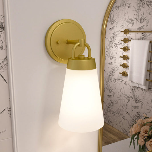 1 light steel gold wall sconce (1) by ACROMA
