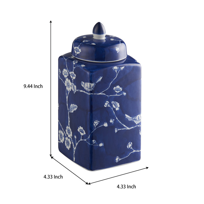 handmade blue ceramic ginger jar table vase (6) by ACROMA