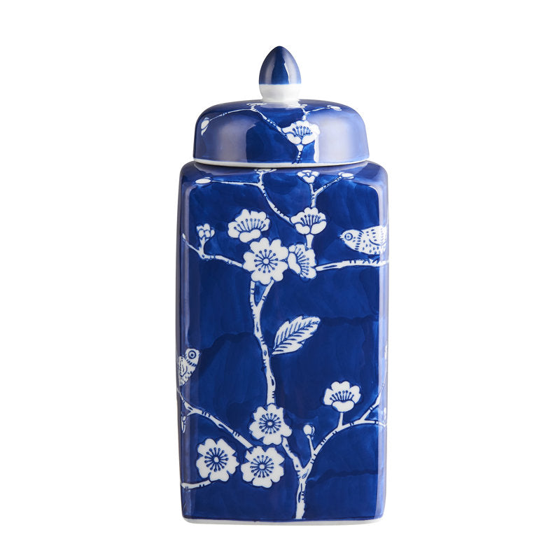 handmade blue ceramic ginger jar table vase (4) by ACROMA