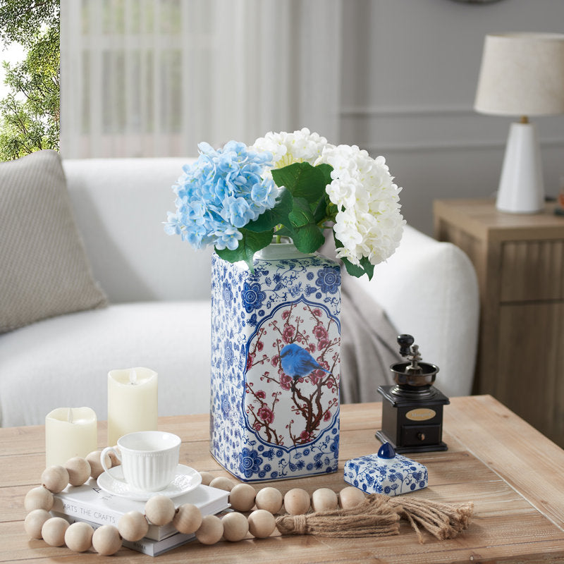 handmade white ceramic ginger jar table vase (10) by ACROMA