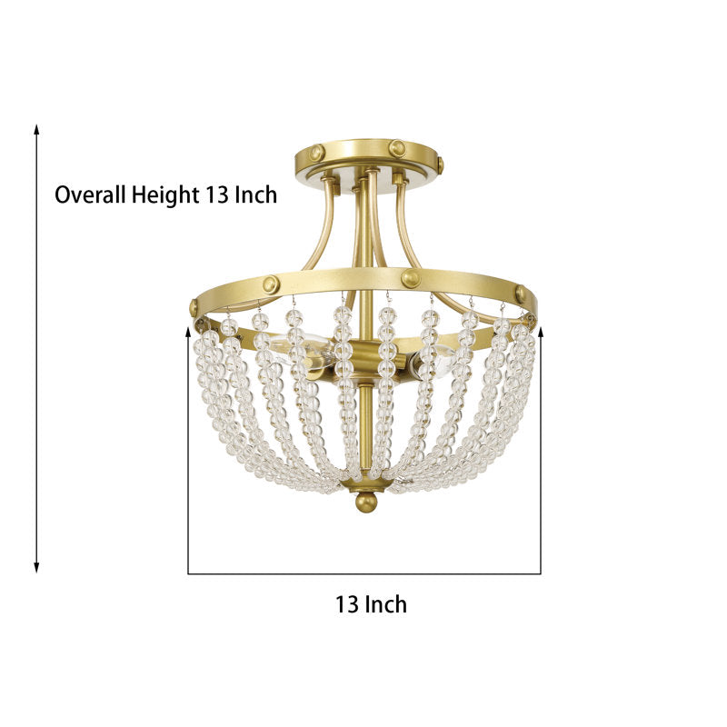 3 light crystal curved flush mount (7) by ACROMA