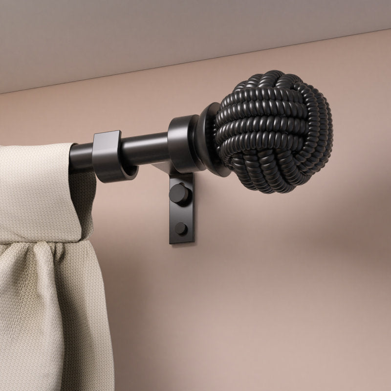 Wool Ball Design Adjustable Single Curtain Rod (9) by ACROMA