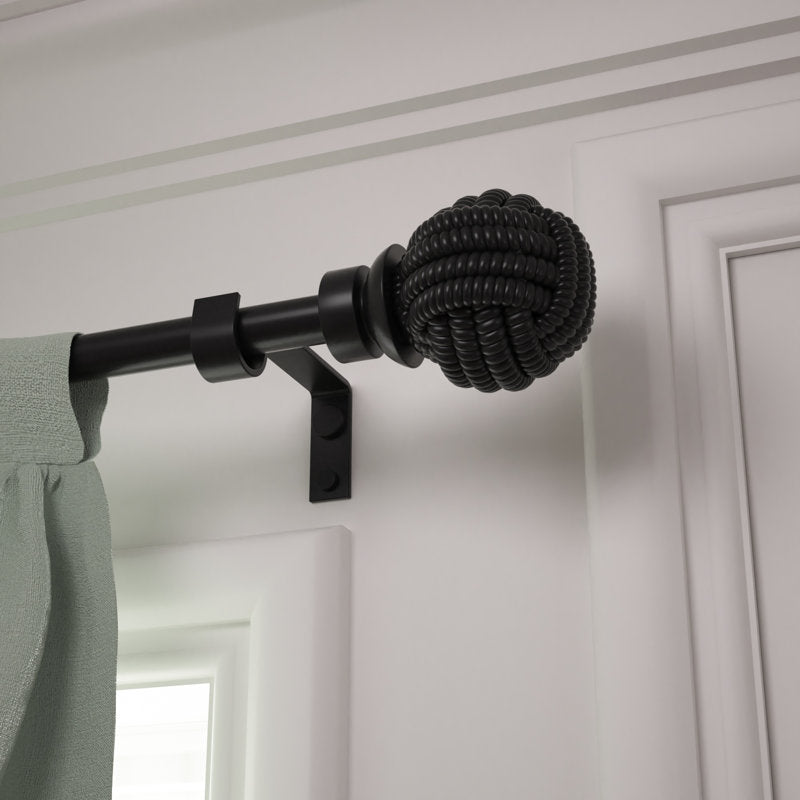 Wool Ball Design Adjustable Single Curtain Rod (6) by ACROMA