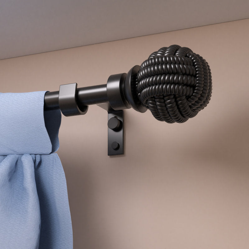 Wool Ball Design Adjustable Single Curtain Rod (12) by ACROMA